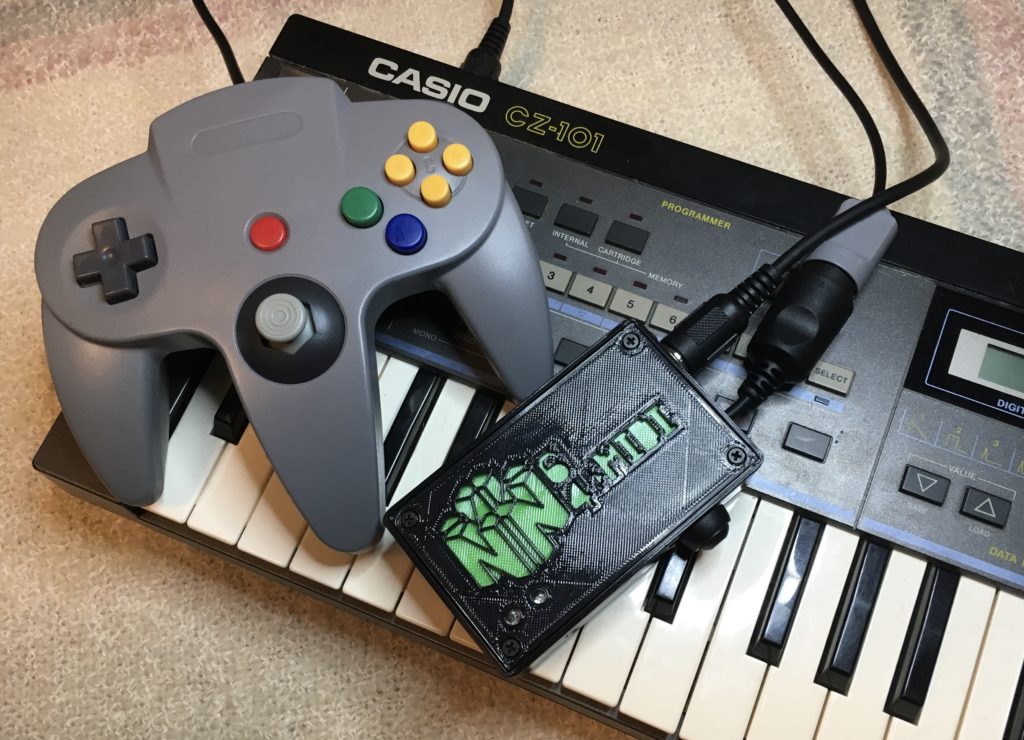 N64>MIDI Device with N64 Controller and CZ-101 Synth Wide format