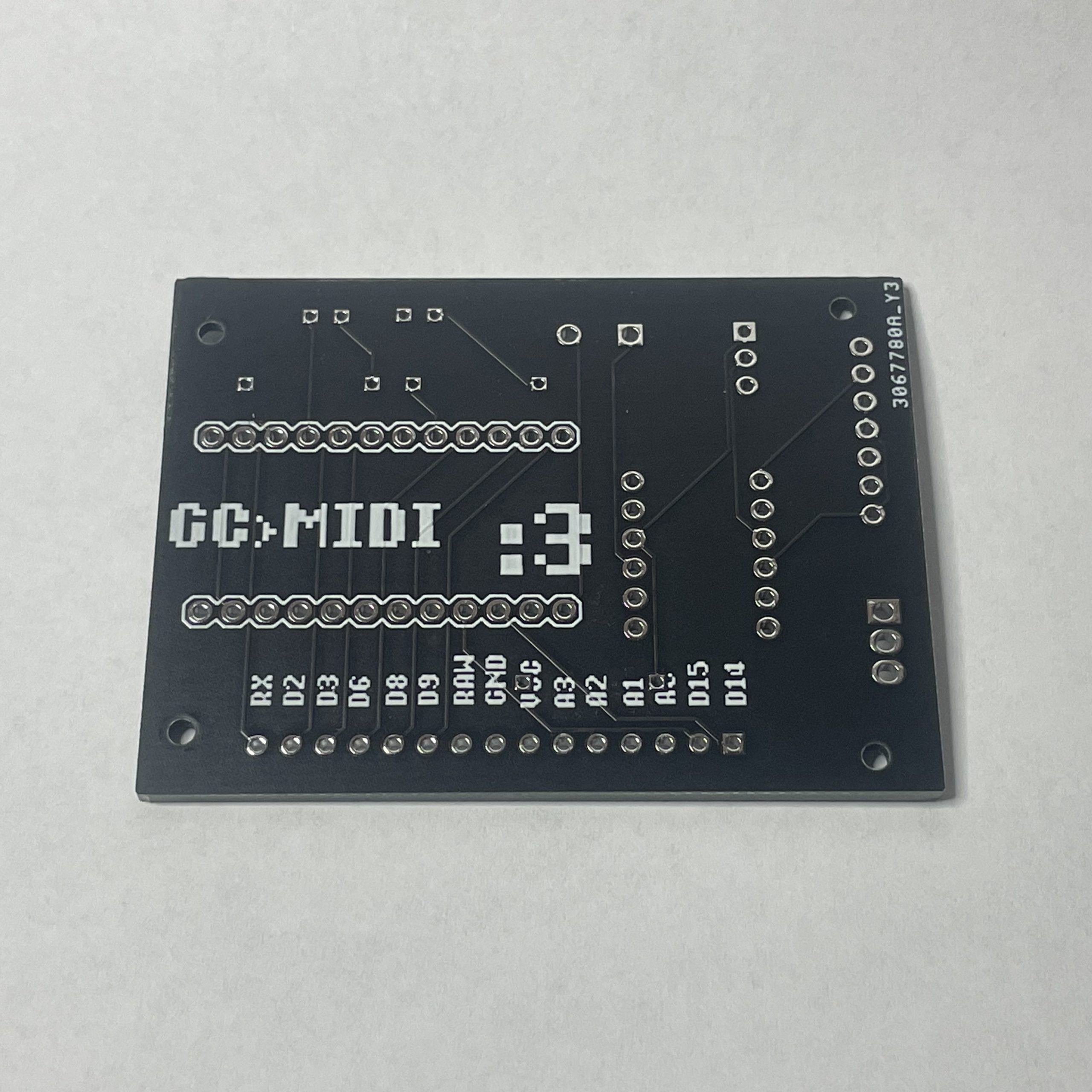 Back view of an N64>MIDI or GC>MIDI, PCB only